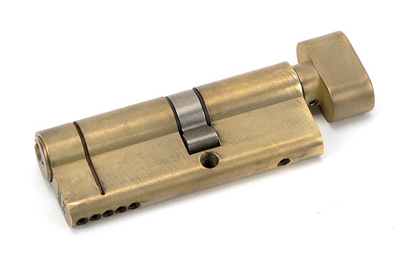 Aged Brass 35T/45 5pin Euro Cylinder/Thumbturn