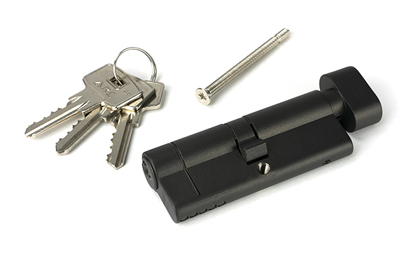 Aged Bronze 40/40 5pin Euro Cylinder/Thumbturn KA