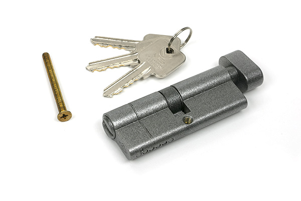 Pewter 40/40 5pin Euro Cylinder/Thumbturn KA