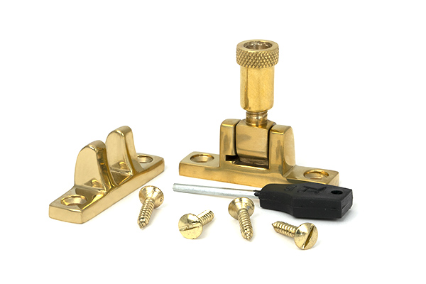 Polished Brass Brompton Brighton Fastener - Narrow (Square)