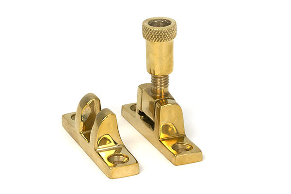 Polished Brass Brompton Brighton Fastener - Narrow (Square)