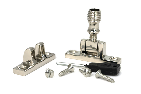 Polished Nickel Beehive Brighton Fastener - Narrow (Square)