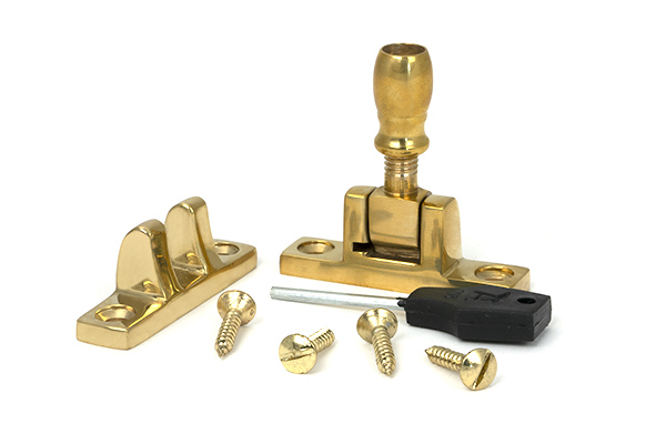 Polished Brass Mushroom Brighton Fastener - Narrow (Square)