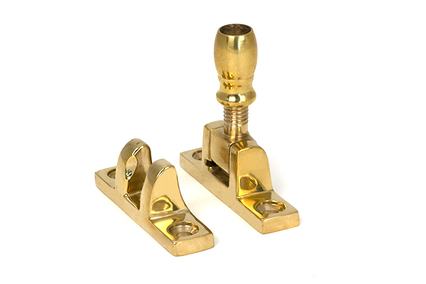Polished Brass Mushroom Brighton Fastener - Narrow (Square)