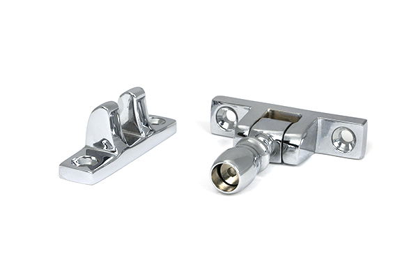 Polished Chrome Mushroom Brighton Fastener - Narrow (Square)