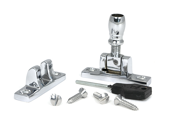 Polished Chrome Mushroom Brighton Fastener - Narrow (Square)