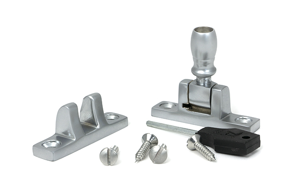 Satin Chrome Mushroom Brighton Fastener - Narrow (Square)
