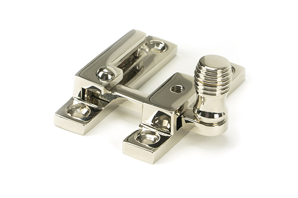 Polished Nickel Beehive Quadrant Fastener - Narrow