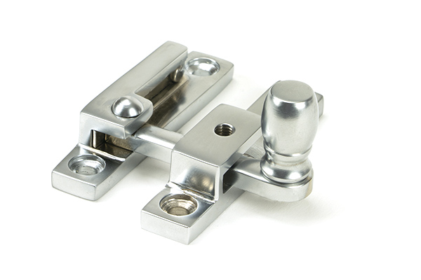 Satin Chrome Mushroom Quadrant Fastener - Narrow