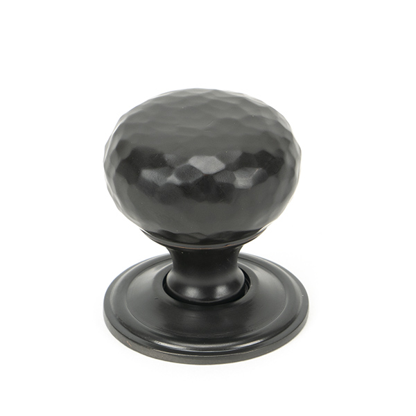 Aged Bronze Hammered Mushroom Cabinet Knob 32mm