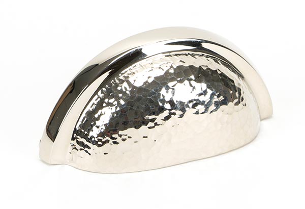 Polished Nickel Hammered Regency Concealed Drawer Pull