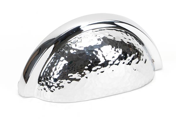 Polished Chrome Hammered Regency Concealed Drawer Pull