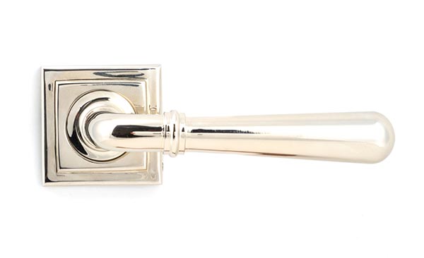 Polished Nickel Newbury Lever on Rose Set (Square)