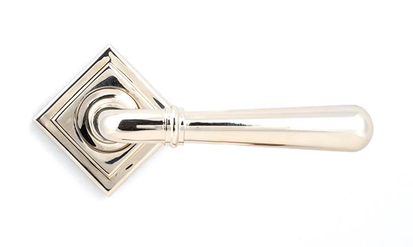 Polished Nickel Newbury Lever on Rose Set (Square)