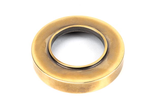 Aged Brass Hammered Newbury Lever on Rose Set (Plain)