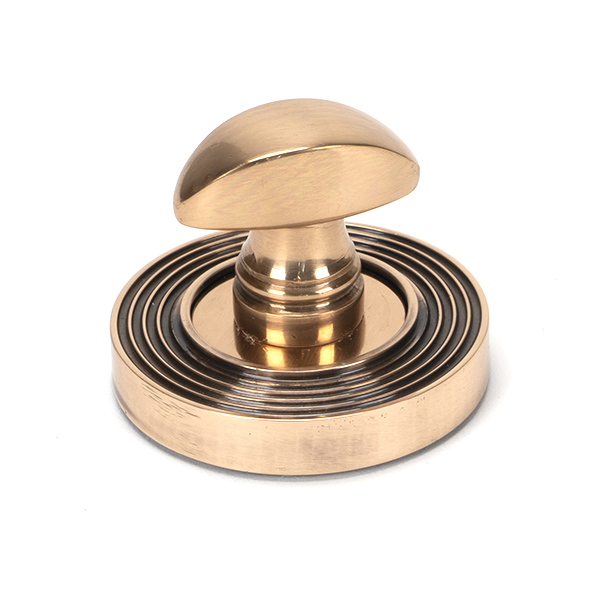 Polished Bronze Round Thumbturn Set (Beehive)