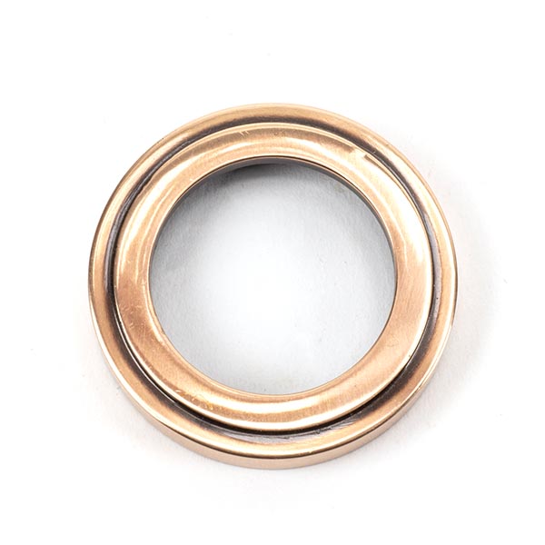 Polished Bronze Round Euro Escutcheon (Art Deco)