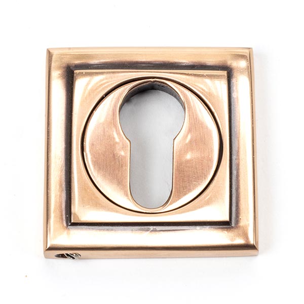 Polished Bronze Round Euro Escutcheon (Square)