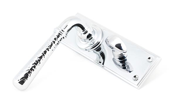 Polished Chrome Hammered Newbury Lever Bathroom Set