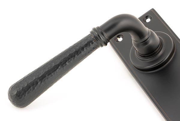 Aged Bronze Hammered Newbury Lever Lock Set