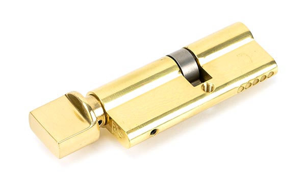 Lacquered Brass 35/45T 5pin Euro Cylinder/Thumbturn