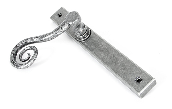 Pewter Monkeytail Slimline Lever Espag. Latch - RH