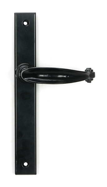Black Cottage Slimline Lever Espag. Latch Set
