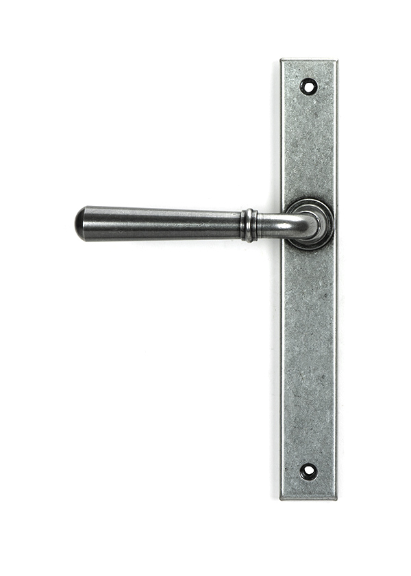Pewter Newbury Slimline Lever Espag. Lock Set