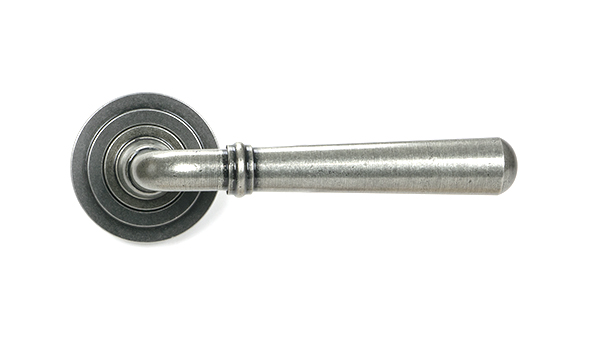 Pewter Newbury Lever on Rose Set (Art Deco)