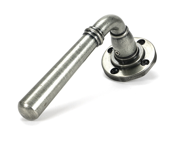 Pewter Newbury Lever on Rose Set (Art Deco)