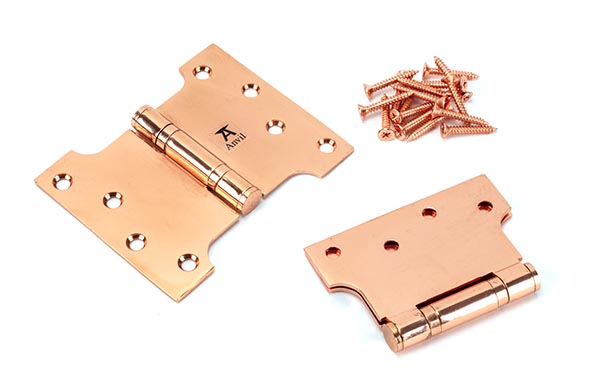 Polished Bronze 4" x 3" x 5"  Parliament Hinge (pair) ss