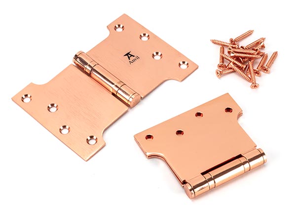 Polished Bronze 4" x 4" x 6"  Parliament Hinge (pair) ss