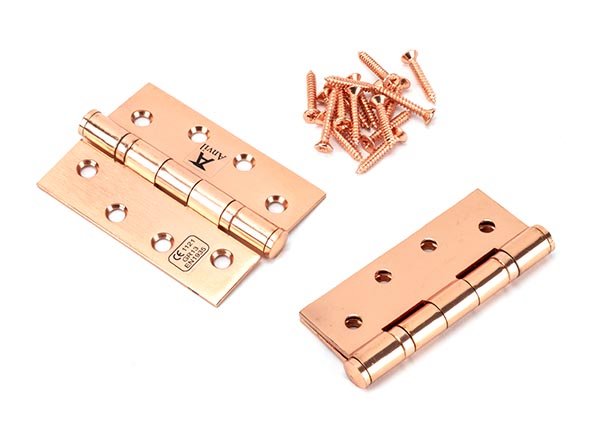 Polished Bronze 4" Ball Bearing Butt Hinge (pair) ss