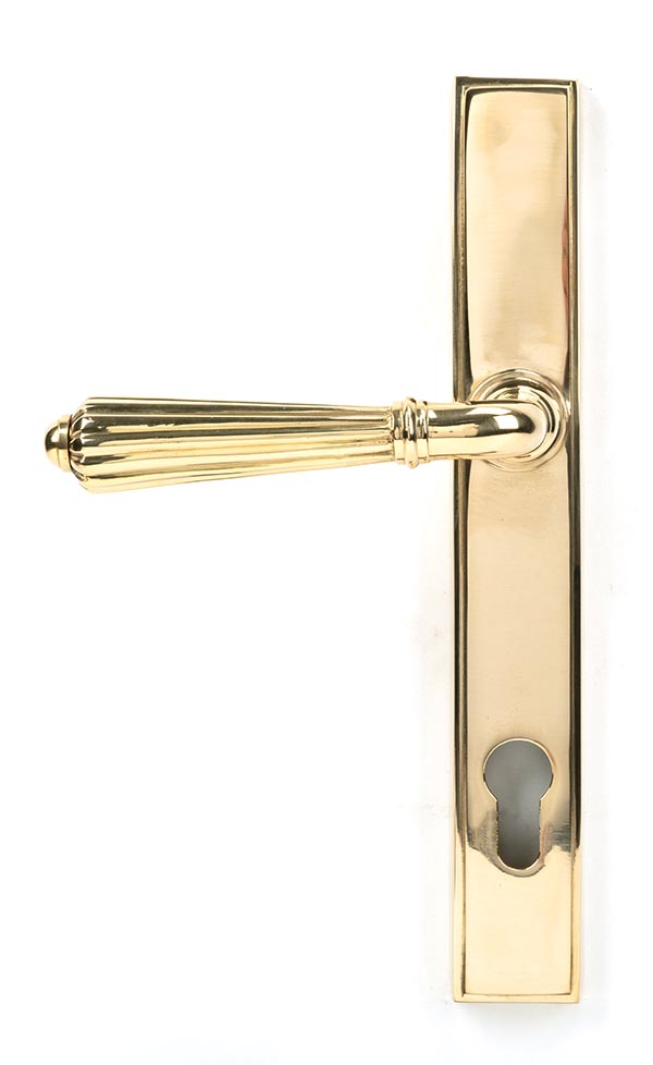 Polished Brass Hinton Slimline Lever Espag. Lock Set