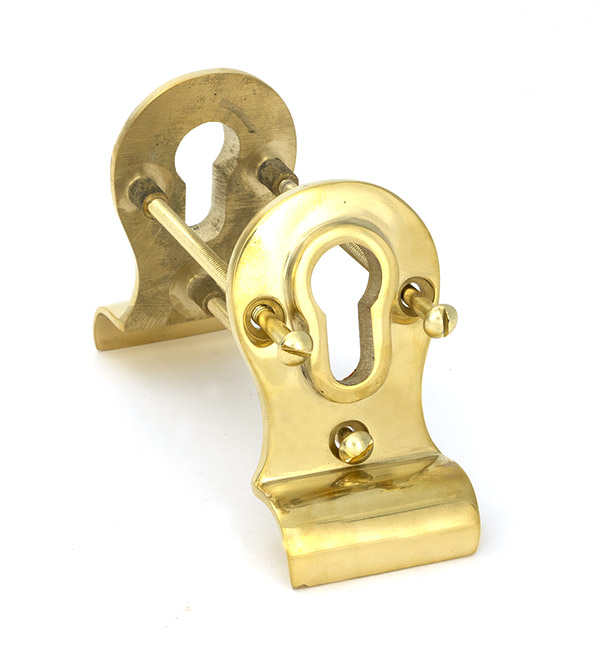 Polished Brass 50mm Euro Door Pull (Back to Back fixings)