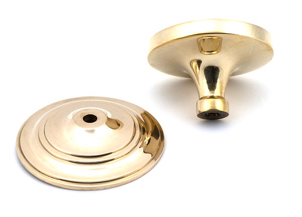Polished Brass Art Deco Centre Door Knob