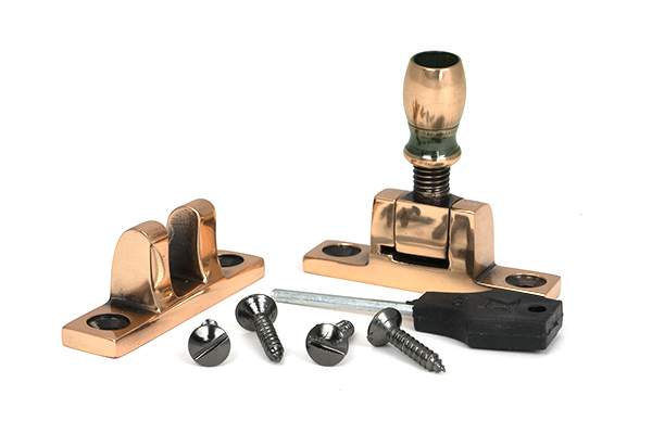 Polished Bronze Mushroom Brighton Fastener - Narrow (Square)