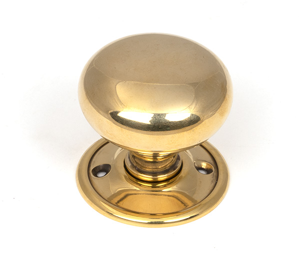 Aged Brass Mushroom Mortice/Rim Knob Set