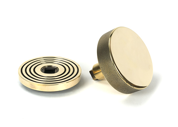 Aged Brass Brompton Centre Door Knob (Beehive)