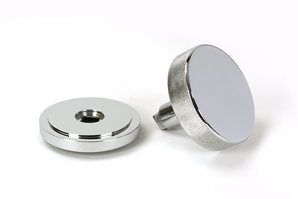 Polished Chrome Brompton Centre Door Knob (Art Deco)