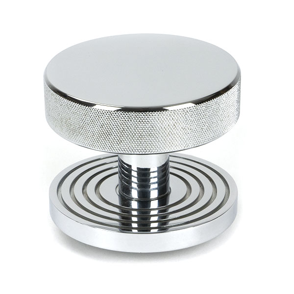 Polished Chrome Brompton Centre Door Knob (Beehive)