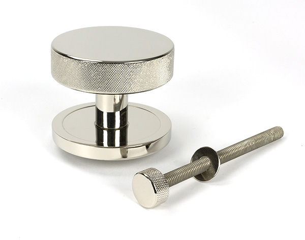 Polished Nickel Brompton Centre Door Knob (Plain)