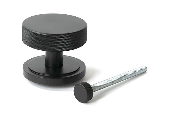 Aged Bronze Brompton Centre Door Knob (Art Deco)