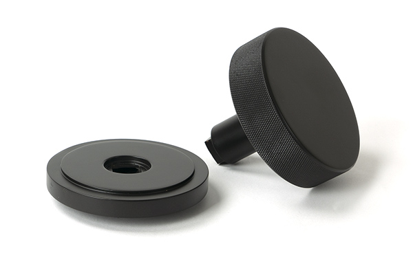 Aged Bronze Brompton Centre Door Knob (Art Deco)