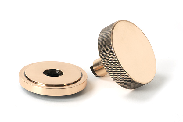 Polished Bronze Brompton Centre Door Knob (Art Deco)