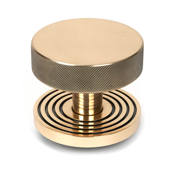 Polished Bronze Brompton Centre Door Knob (Beehive)