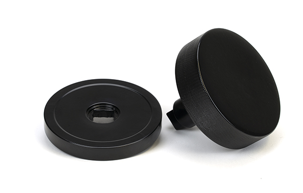 Black Brompton Centre Door Knob (Plain)