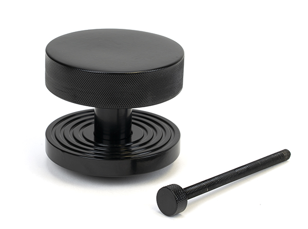 Black Brompton Centre Door Knob (Beehive)