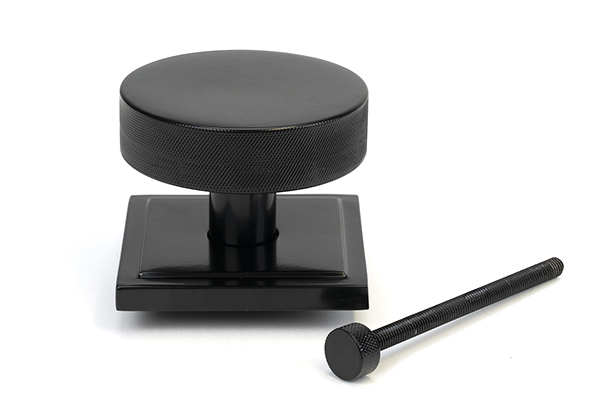 Black Brompton Centre Door Knob (Square)