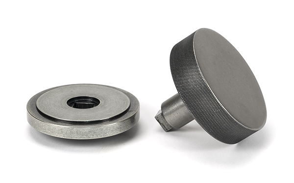 Pewter Brompton Centre Door Knob (Art Deco)